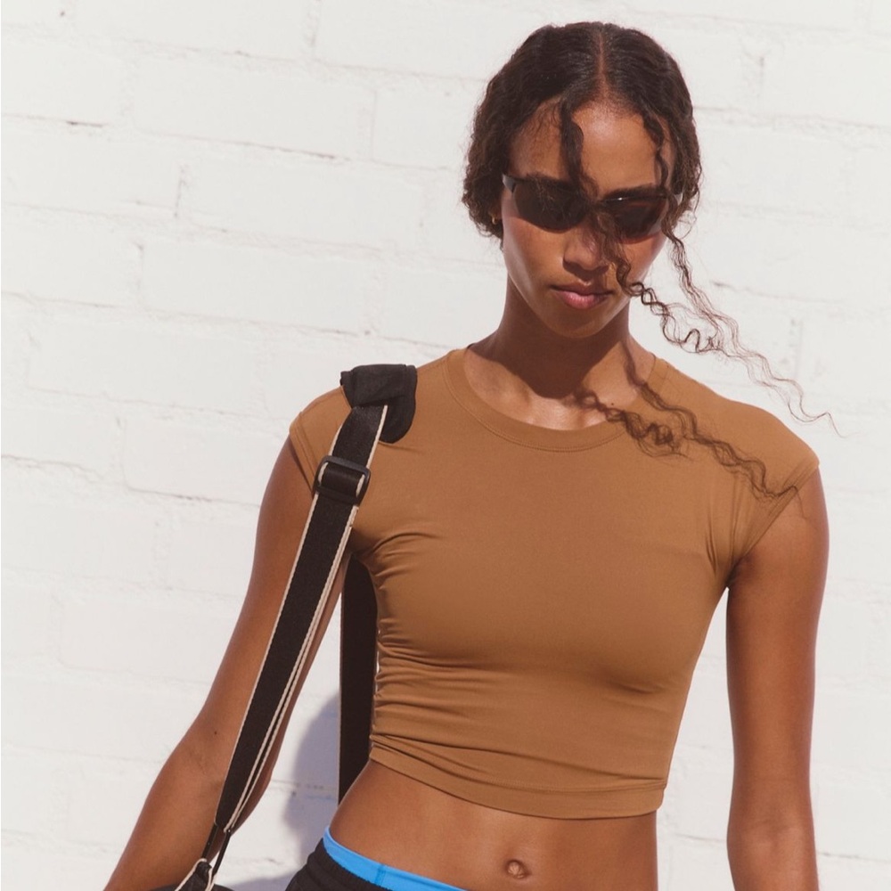 FP movement never better ultra light tee twig tan NWT - Picture 2 of 3